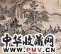 罗烜 溪山高士图 立轴 设色纸本