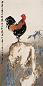 叶泉 癸未(2003年) 公鸡图 立轴 设色纸本