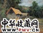 张充仁 小村茅屋 油彩画布