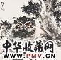 赵宁安 猫头鹰 镜心 设色纸本