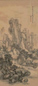 金龙节 丁亥(1887年)作 松山水榭 立轴 设色绢本