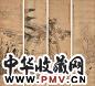 徐林 人物故事 四屏 设色纸本
