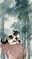 俞云阶 猫 轴