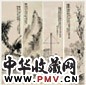 曾衍东 人物 四屏 墨色纸本