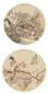 郑煦 丁巳(1917年) 癸亥(1923年)作 赏梅图 春色图双挖轴 团扇面 设色绢本