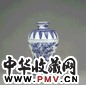 明中期 青花岁寒三友图梅瓶