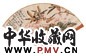 谢公展 钱罕 1925年作 幽芬秋桂图 成扇 设色纸本