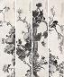 宋光宝 花鸟 四屏 水墨纸本