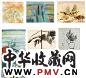 唐海文 抽象图景与花卉(6件) 彩墨 纸本