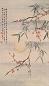 陶瑢 丁巳(1917年)作 碧月双清 立轴 设色绢本