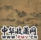 汪梅鼎 绢本山水 镜片