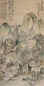 杨天璧 1829年 深柳读书堂 立轴 设色纸本
