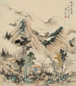 周莲 乙卯(1855年)作 晚村篱落图 镜心 设色纸本