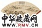 江标 一帆风顺 成扇 设色纸本