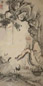 蒋璋 松鹤长年 立轴 设色纸本
