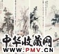 倪墨耕 乙巳(1905年)作 山水 人物 四屏 设色纸本