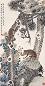 汪范 甲戌(1934年)作 松猴 立轴 纸本设色