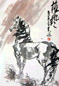吴迅 雄风 镜心 设色纸本