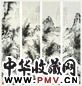 夏令仪 竹 四条屏 纸本