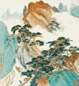 朱竹云 青绿山水 镜心 纸本