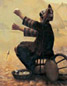 蔡宝玉 1991年 捻线女 布面 油画
