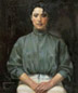 陈皖山 1990年 女朋友的肖像 木板 油画