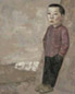 段建伟 1997 靠墙少年 布面 油画