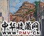 贾涤非 2003年作 老街 布面油彩