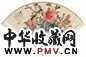 李洋 牡丹富贵 扇面 设色纸本