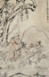清 吕学 苏武牧羊 轴