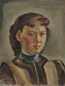 倪贻德 1939年 女孩像 布面油画