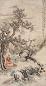 钱云鹤 1933年作 罗汉图 立轴 设色纸本
