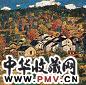 邵增虎 山村 纤维板油画