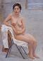 魏景山 2004年作 坐着的女人 布面 油画