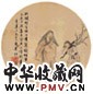 伍学藻 孟浩然寻梅图 立轴 设色绢本