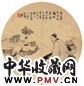 伍学藻 琴鹤怡情图 立轴 设色绢本
