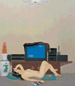 夏星 2004年 中国蓝调 布面油画