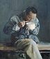 徐唯辛 2004年作 民工 布上油画