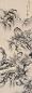 张栋 1761年作 拟元人笔意山水 立轴 水墨纸本
