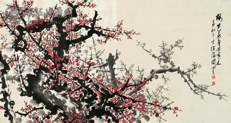 关山月 梅花香自苦寒来 镜心 设色纸本