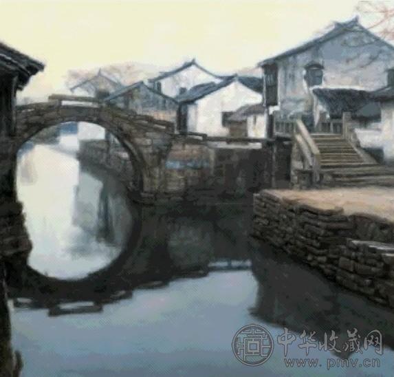 当代 陈逸飞 江南小景