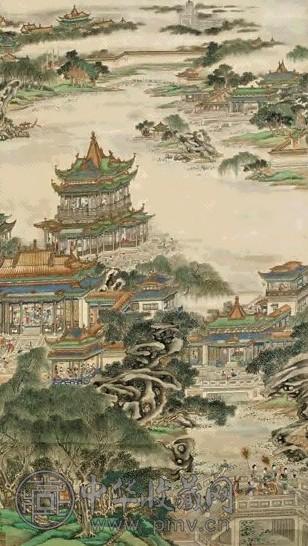 汪恭 春色满图 立轴 设色绢本