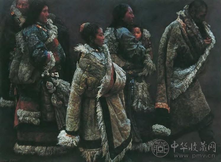 陈逸飞 山地风 布面