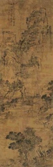 王问 秋江垂钓图 立轴 水墨绢本