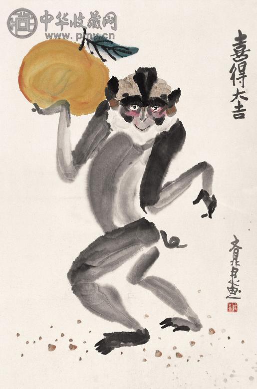 梅文鼎 喜得大吉 镜心 设色纸本