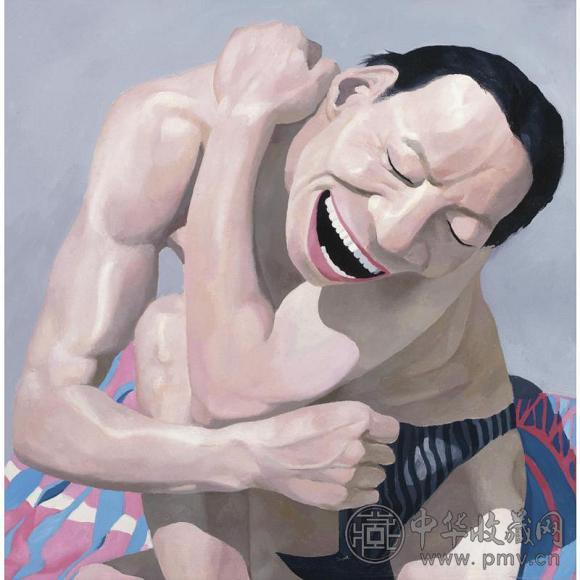 岳敏君 1996年作 无题 油画画布