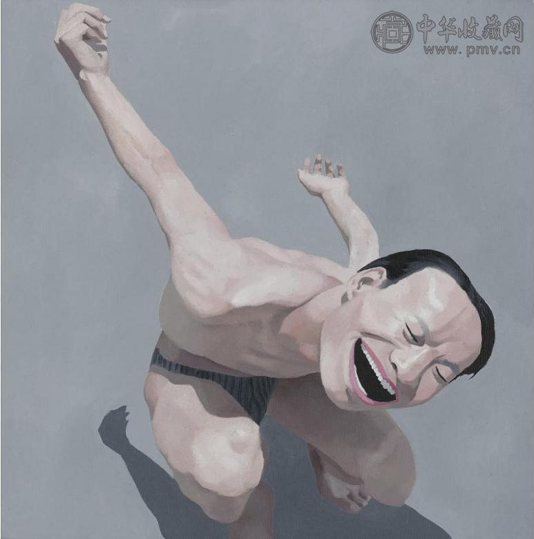 岳敏君 1996年作 无题 油画画布