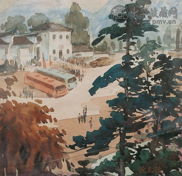 倪贻德 风景 纸面 水彩