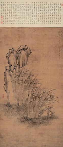 马守贞 万历17年(1589年)作 群仙图 立轴 水墨纸本