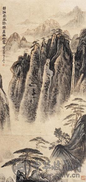 许士骐 山水图 立轴 设色纸本